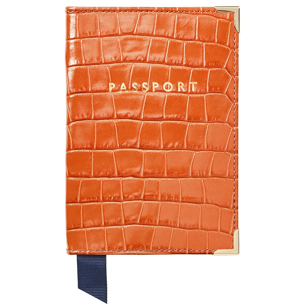 Custom Vegan PU Crocodile Ladies Checkbook Cover Luxury Passport Holder Wallet