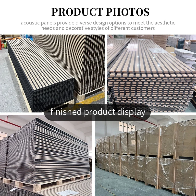 Acoustic Sound Panels Manufacturer Slat Soundproof Panel Slatted Wood Wall Panel Veneer