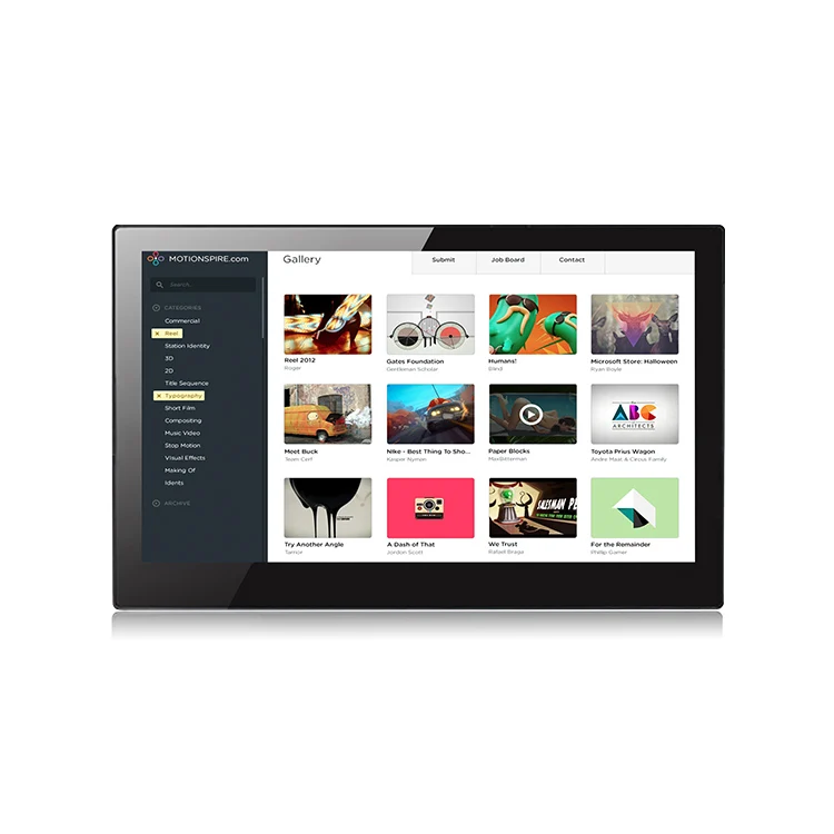 China Shenzhen 11.6inch A64 Android6.0 IPS Screen Touch Screen Advertising Player with RJ45 Input