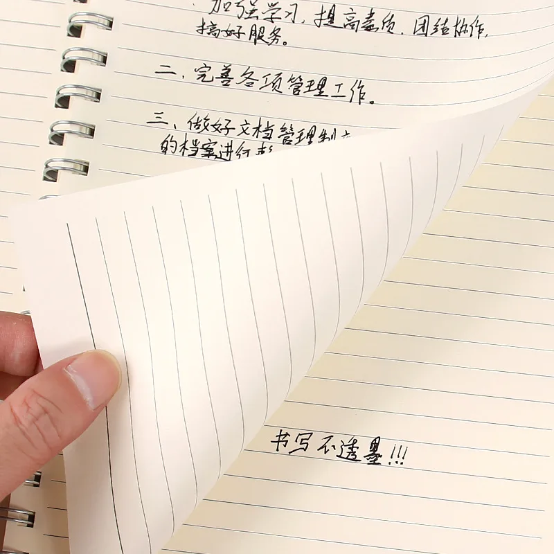 Joytop cheap A4 A5 B5 80sheets 120sheets PP transparent cover in stock notebook spiral Journal Book Notebook school custom