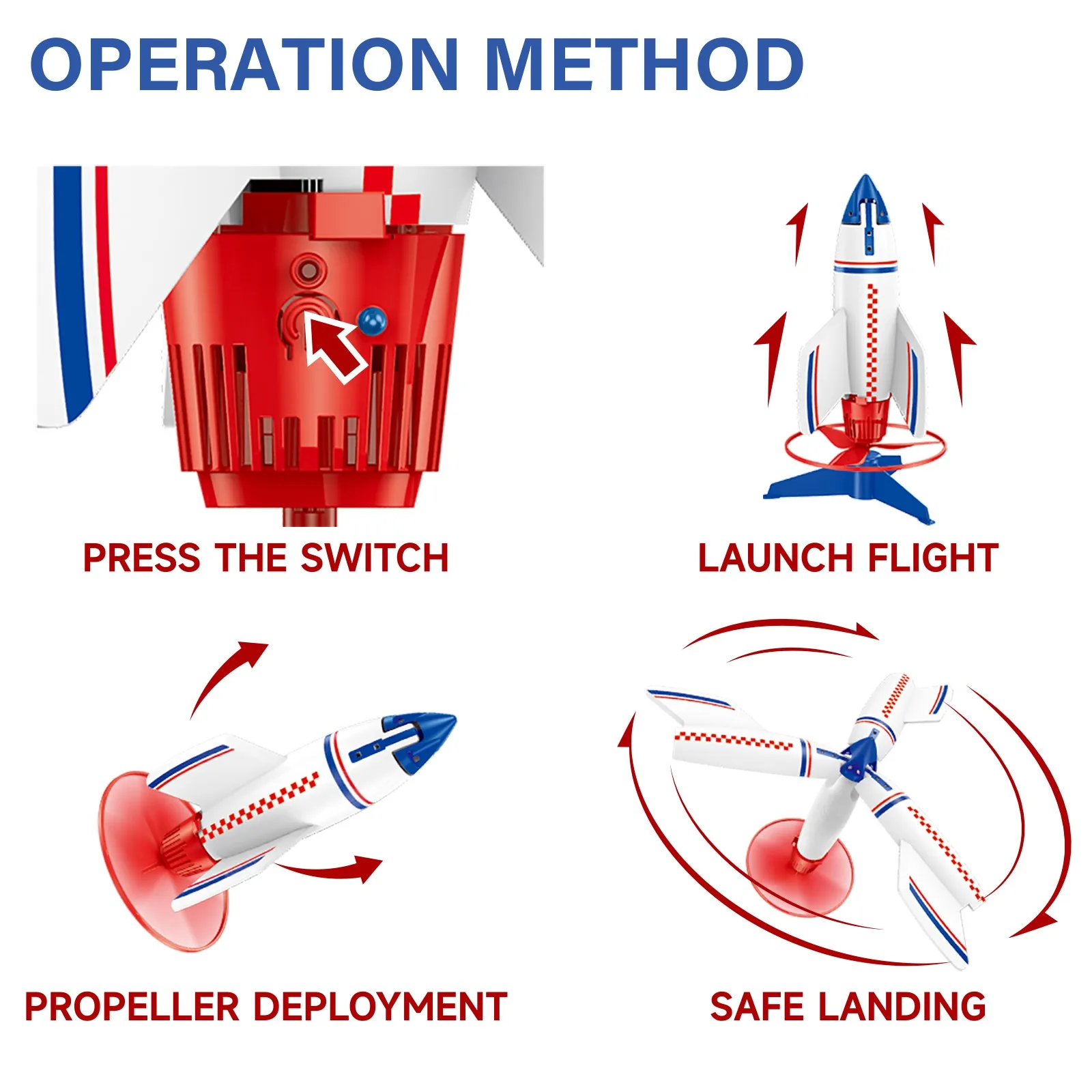 New Electric Foam Flying Rocket Toy Model Outdoor Sports Game Aerial Launcher Toy Set Air Rocket Launcher Rocket Toy For Kids