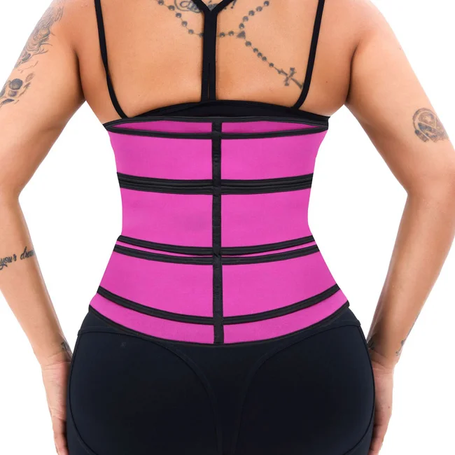 
Sauna Curvy Lubella Two Straps Flat Tummy Sweat Slimming Workout Double Control Corset Power Waist Trainer Belt 