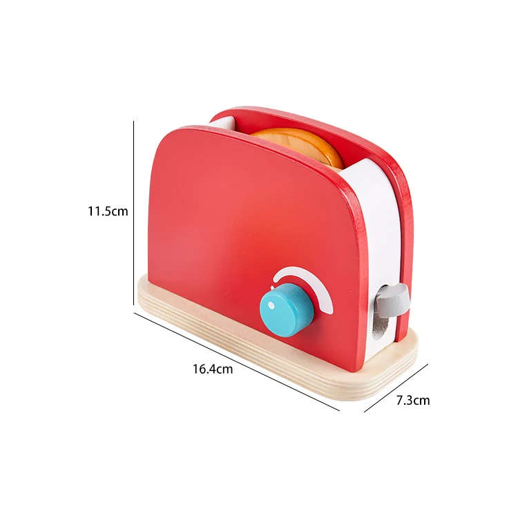 Красные деревянные кухонные аксессуары, образовательный настоящий мини-комплект для ролевых игр, детская деревянная розовая кухонная игрушка, Набор для игры