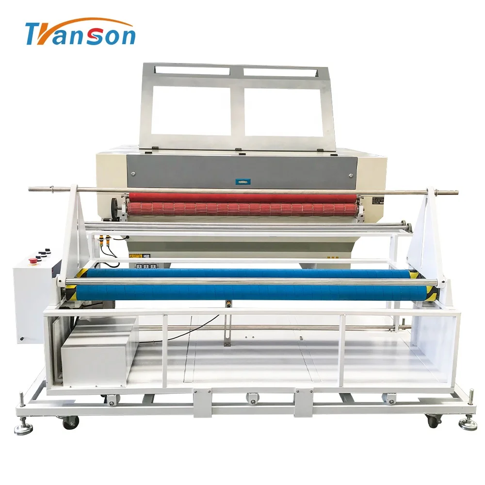 Large Size High Productivity Fabric Laser Cutting Machine 150W 130W CO2 Laser Auto Feeding Fabric Cutting Machine