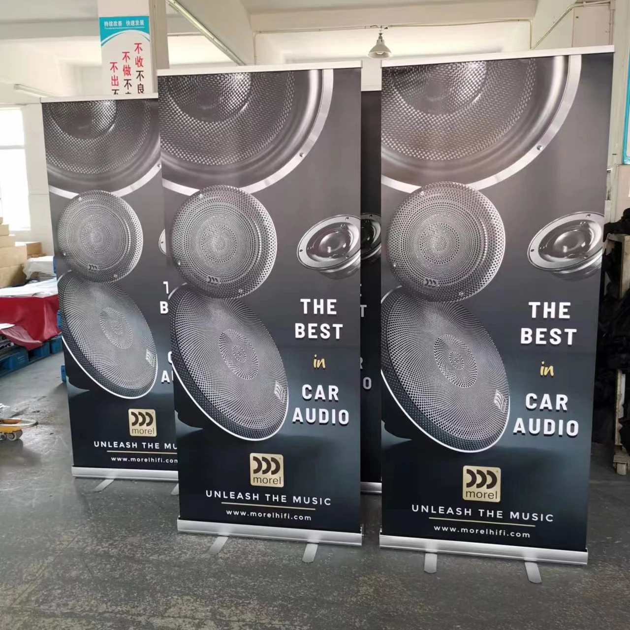 Custom Retractable Aluminum Pull-Up Roll up Banner Stand Display Racks Recyclable for Exhibitions & Promotions Printed Type