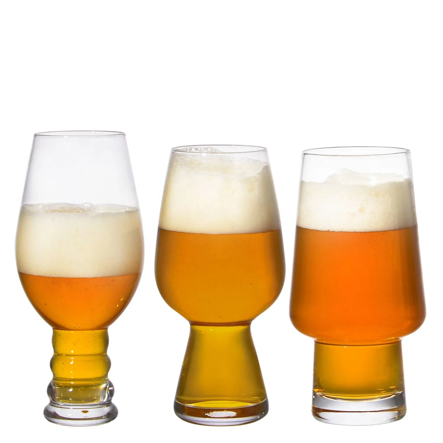 Samyo Classic Crystal Cervoise Footed Goblet Brews Cup 16-ounce  Stemmed Custom German Craft Belgian Beer Glasses