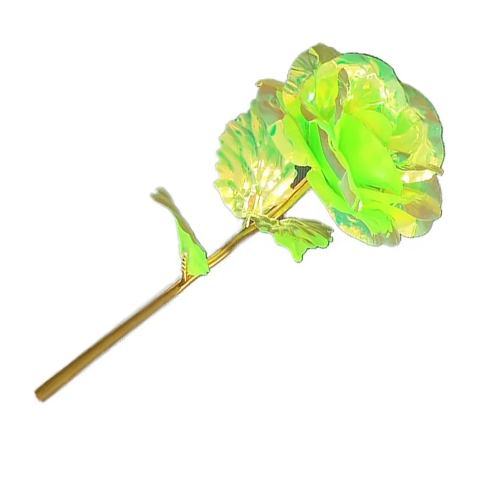 Galaxy Rose Rainbow Plastic Flower Artificial Decorative Party Decorations and Gift