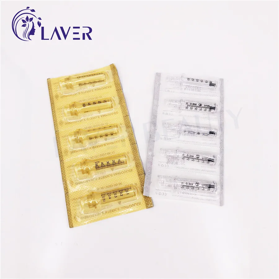 0.5ml Hyaluronic acid pen disposable Sterile plastic meso hyaluronic pen ampoules adapter