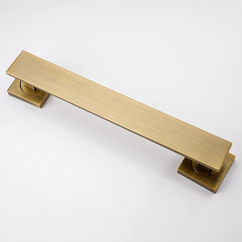 High Quality Classical Style Zinc Alloy Square Shape Sliding Door Pull Handle Exterior Big Door Pull Wood Door Handle