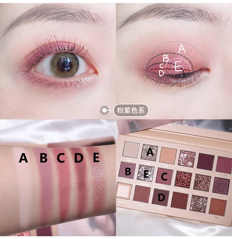 
Wholesale Makeup High Pigment Make Your Own Brand Private Label Glitter Custom Eyeshadow Palette Vegan Waterproof Eye OEM 