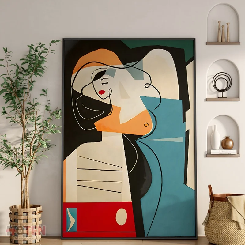 Home Decor Top Sales Handmade Abstract Figure Oil Paintings On Canvas Face Artwork abstract woman figure painting