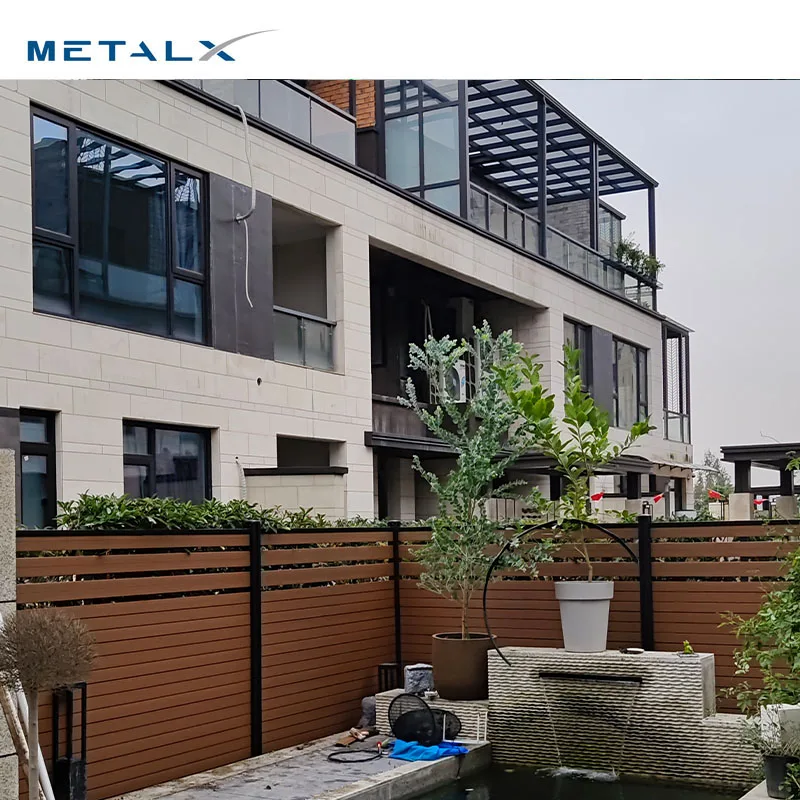 High quality outside fireproof vinyl privacy fence 2 meter height composite fence for Europe