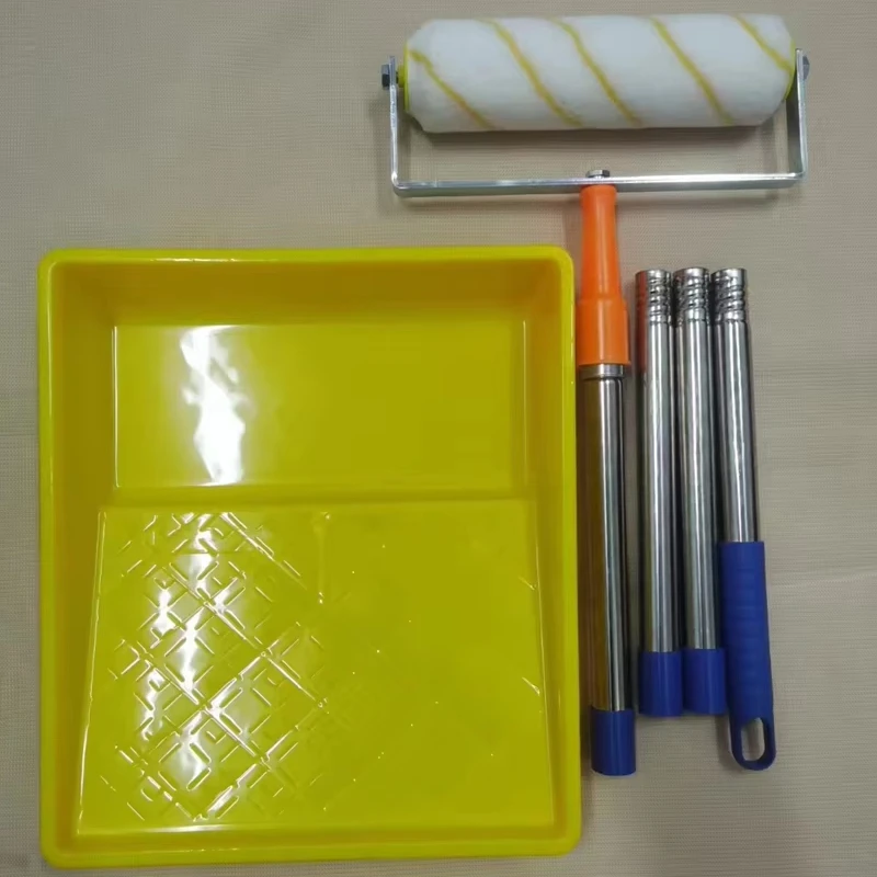 10 inches Paint roller with extension pole telescopic pole handle painting tools with tray