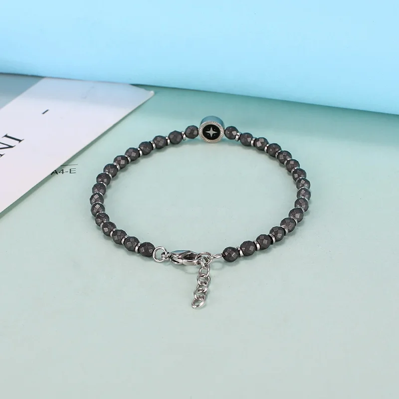 Online Shopping UK Personalized Stainless Steel Men Bead Charm Bracelet
