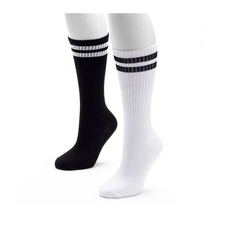 BY-N1012 logo custom socks girls white socks uniform school socks for sale