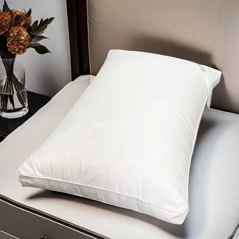 China Factory Sale Luxury Pillows Queen Size Hotel Cotton White Bed Pillows Feather And Down Alternative Pillow