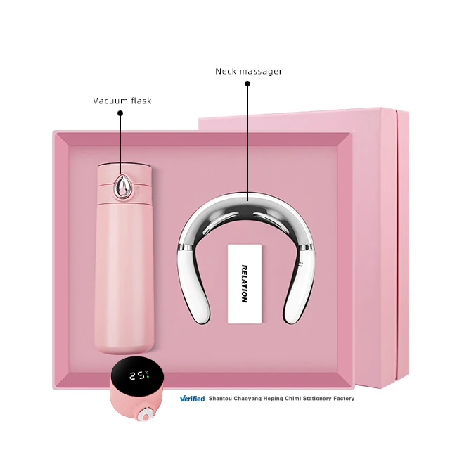 Wholesale Office Gift Set vaccum flask Neck Massager electronic items souvenirs corporate mothers day gift set
