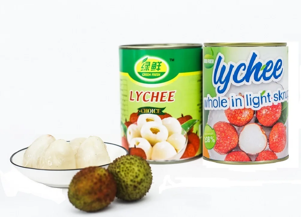 Chinese  supplier new season  factory supplier  in tin package canned fruit canned lychee / lichee whole in syrup