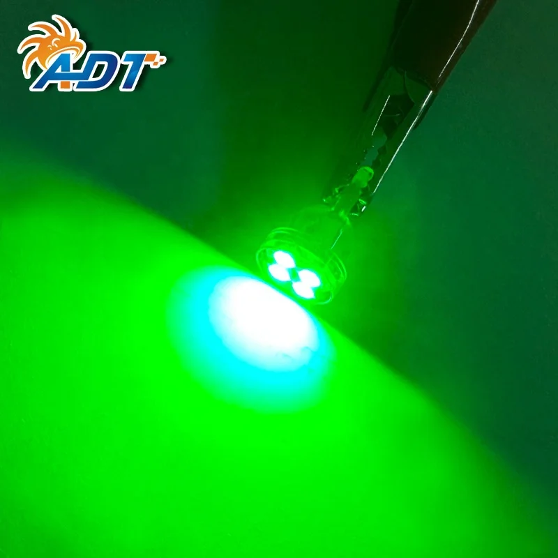 ADT OEM design Transparent Wedge T10 194 insert square 4smd 3528 ac dc led 6.3 volt #555 pinball lights