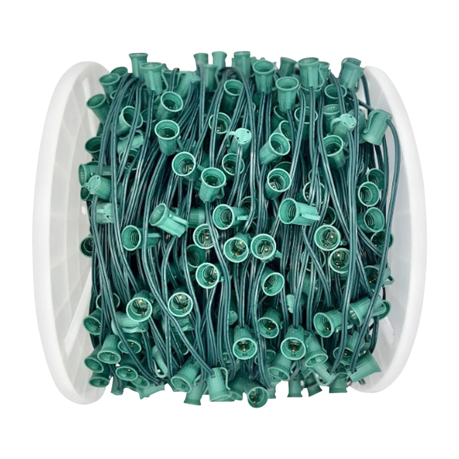 Out Door Use spool light string C7 lighting string 500 feet 6 inches spacing commercial string light