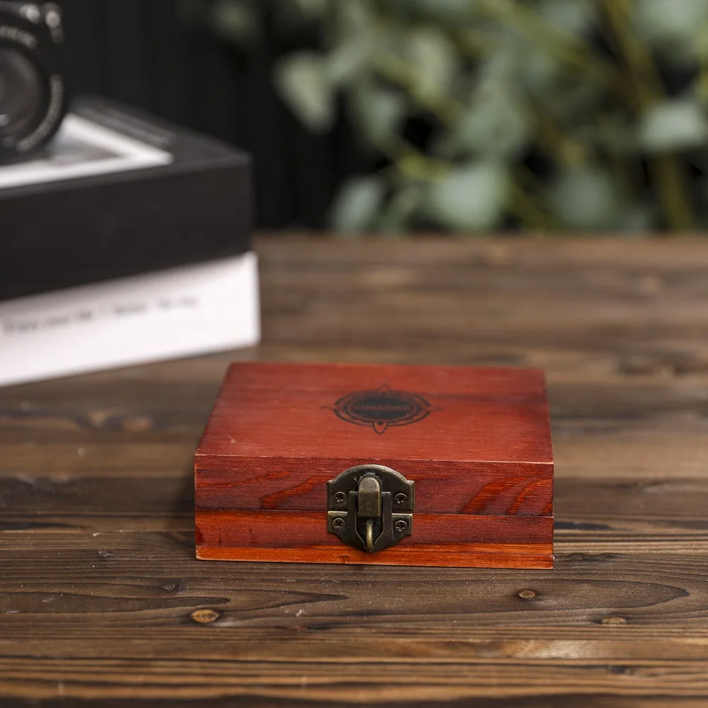 antique luxury wooden gift box velvet lining pine wood jewelry packaging storage box