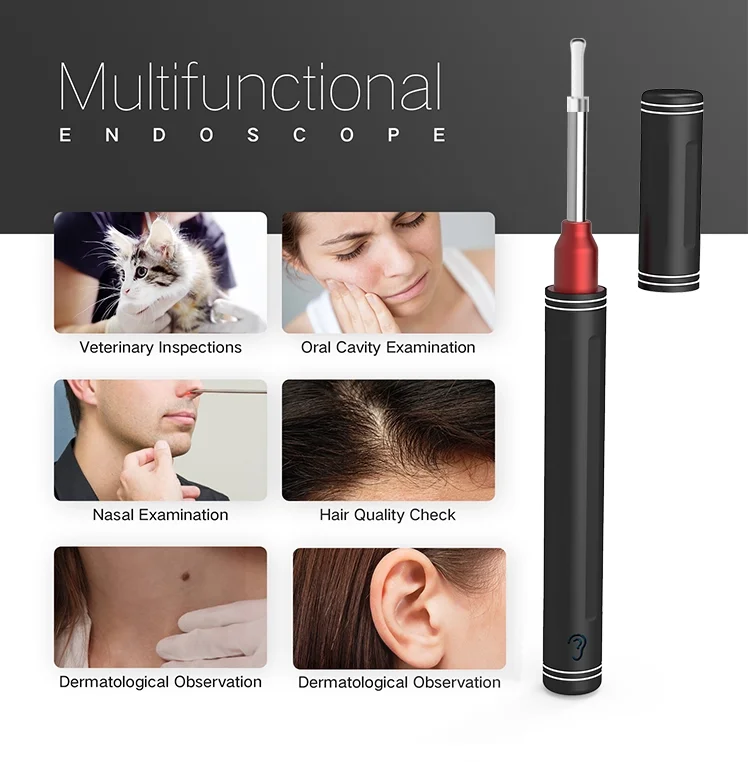 Ear Skin Face Tooth Metal Amplifier Wifi P2P Camera Otoscope Microscope Pen Camera Live Review On Mobile Phone