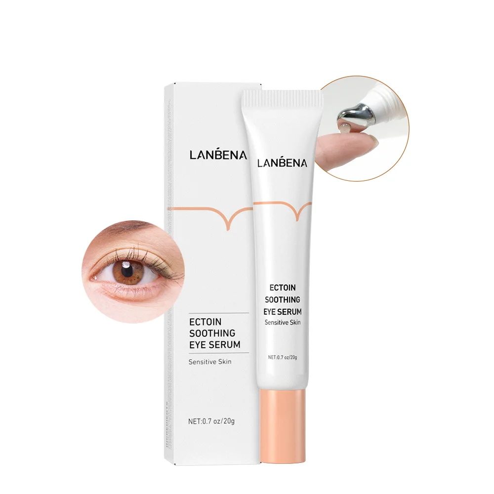 LANBENA Remove Fine Lines Reduce Puffines Moisturinig Smoothing Eye Gel Ectoin Soothing Eye Serum With Massage Head