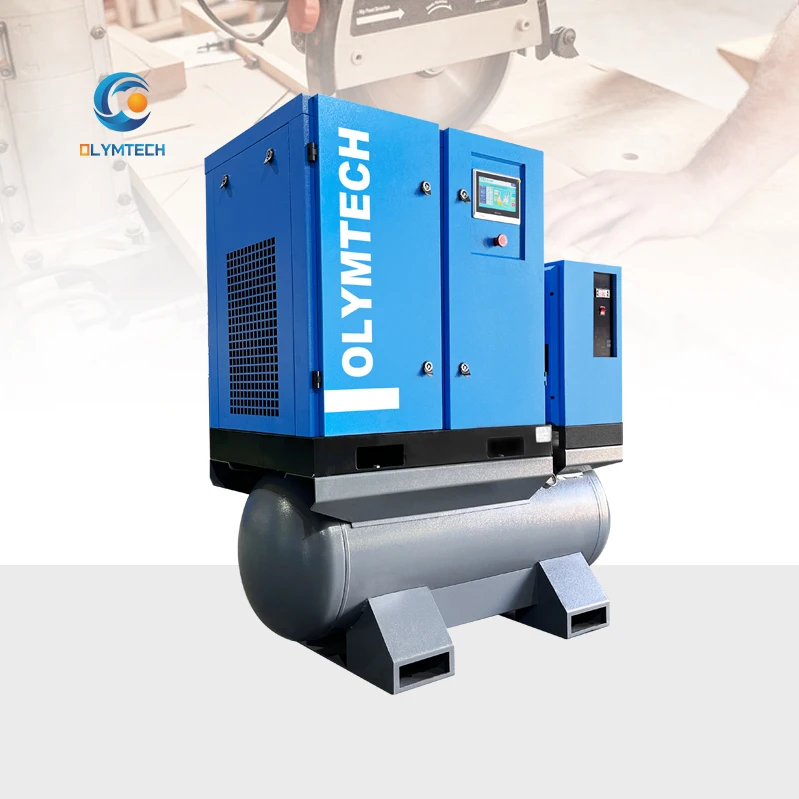 OEM Factory 7.5kw-37kw Silent Rotary Industrial Compressors 15kw-75kw Screw Air Compressor Motor Power 380V 8bar Pressure