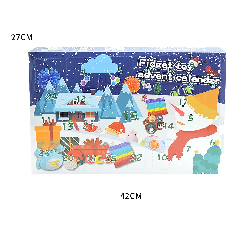 IPOP 24pcs Surprise Anti Stress Relief Toys Christmas Blind Box Sets Slow Rising Fidget Toy for kids gift