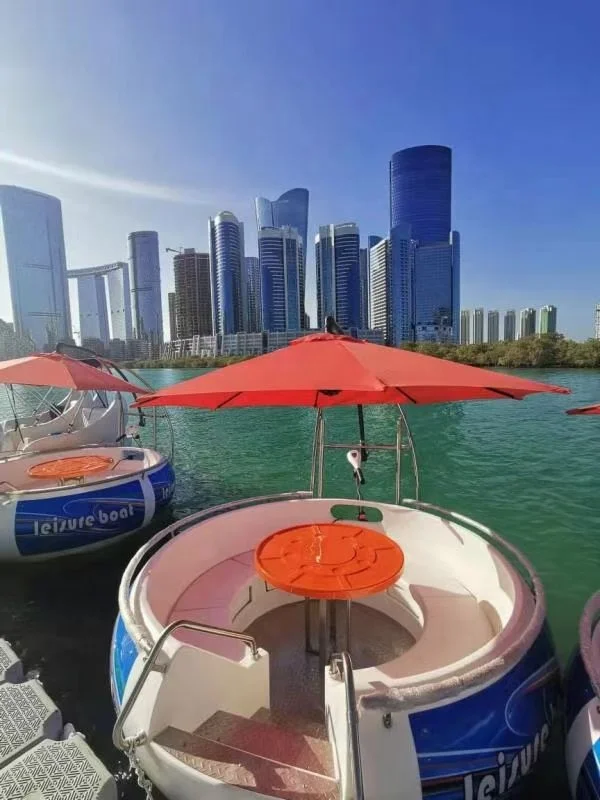 BBQ leisure boat 8 person Round barbecue donut boat