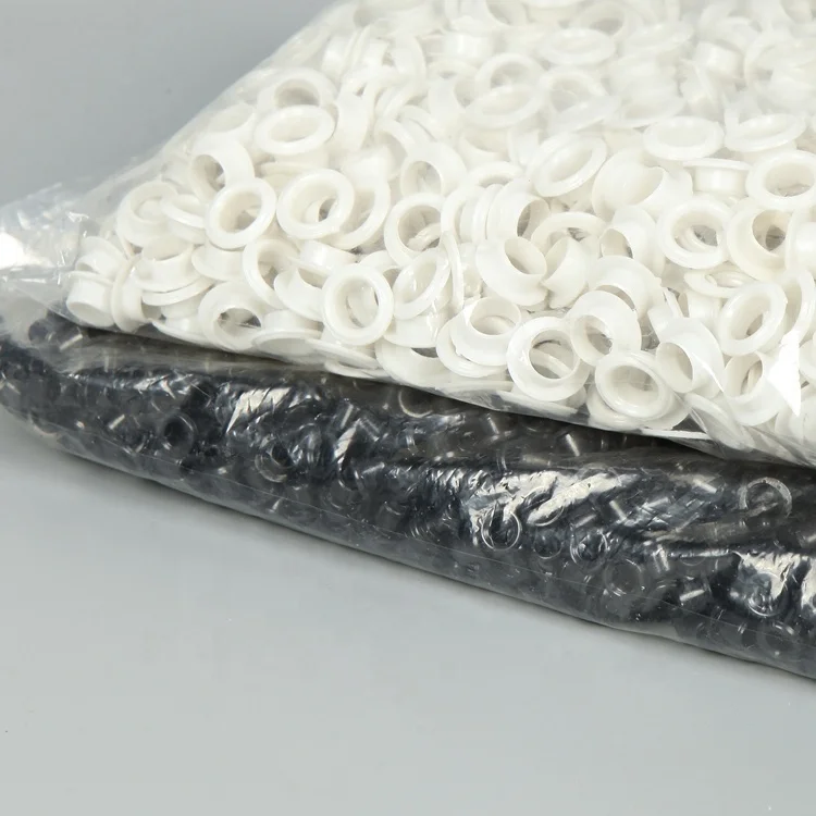 Economical 17mm round ring plastic grommet eyelet for clothes shoes tent garment leather canvas curtain
