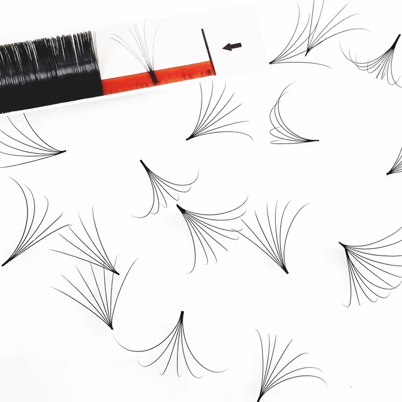Premium Easy Fanning Eyelash Extensions Wholesale Private Label 0.03 0.05 0.07 0.10 Automatic Easy  Blooming Lash Extension
