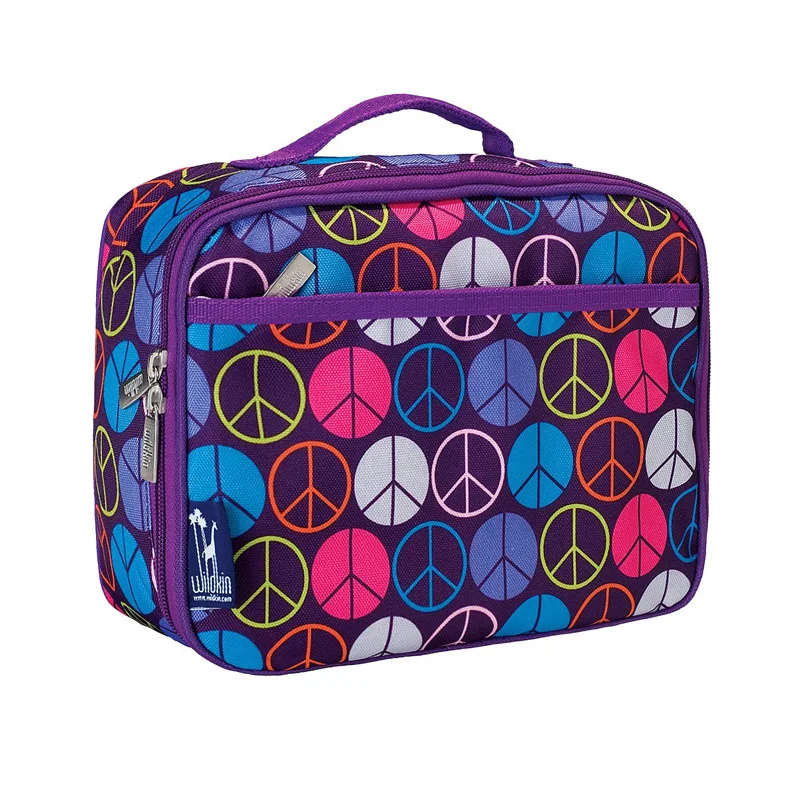 Custom Digital printing cartoon lunch bag school thermal bags for food   school kids girl personalized cooler bag