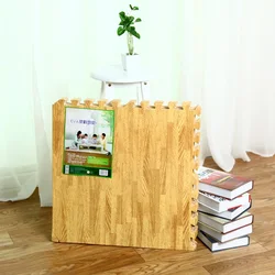 EVA Soft Foam Wood Effects Interlocking Floor Play Mats Tiles Set for Baby Play Games Crawling Mat Kids Playmat