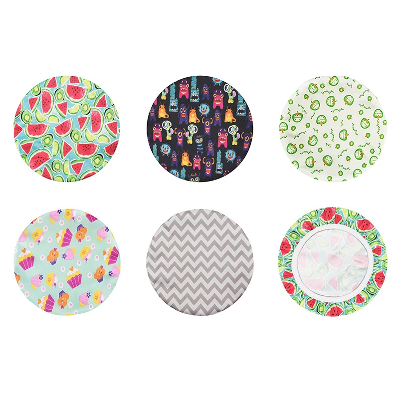 Set of 3 sizes elastic reusable food storage cover stretchable plastic free waterproof PUL fruit bowl
