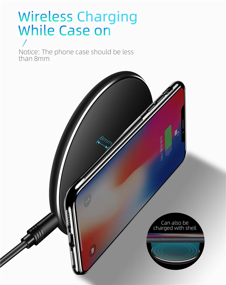 
IceBingo Mobile Phone Acryl ABS Fast Charging Stand Usb 5V/2A 5V/1A Crystal Wireless Charger 