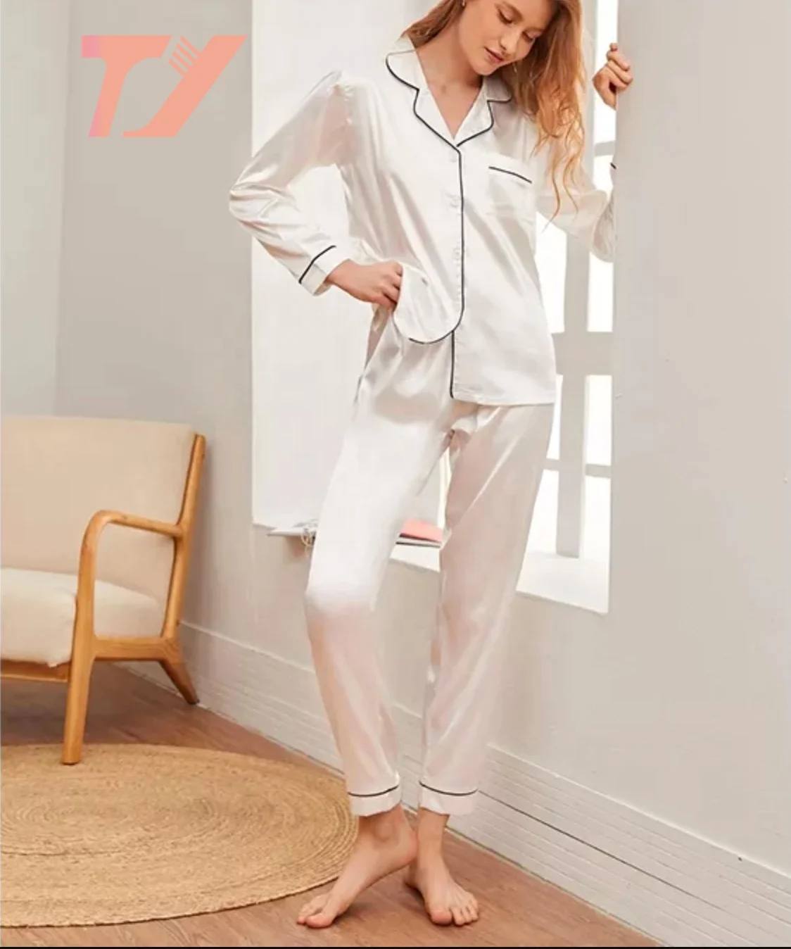 High Quality Sexy Silk Pajamas Custom Style Silk Reduce Friction Anti-Aging 100%  Silk Pajamas