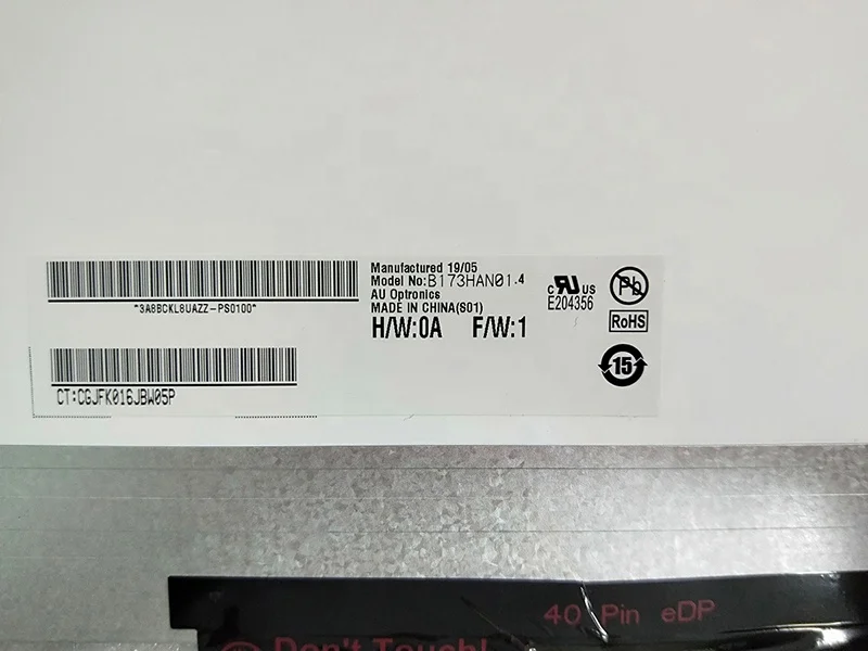17.3 120HZ  Slim lcd matrix For B173HAN01.4 B173HAN01.2 B173HAN04.7 Laptop led screen 1920*1080 EDP 40 PINs