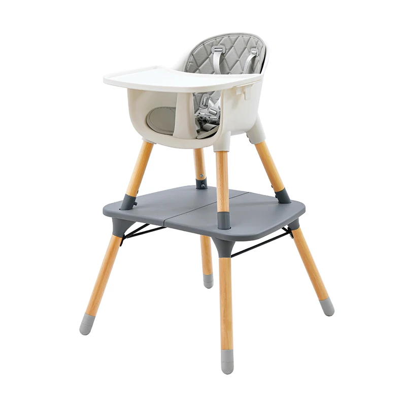 Factory direct sale OEM&ODM solid wood legs child table high chair kids dining chair for feeding