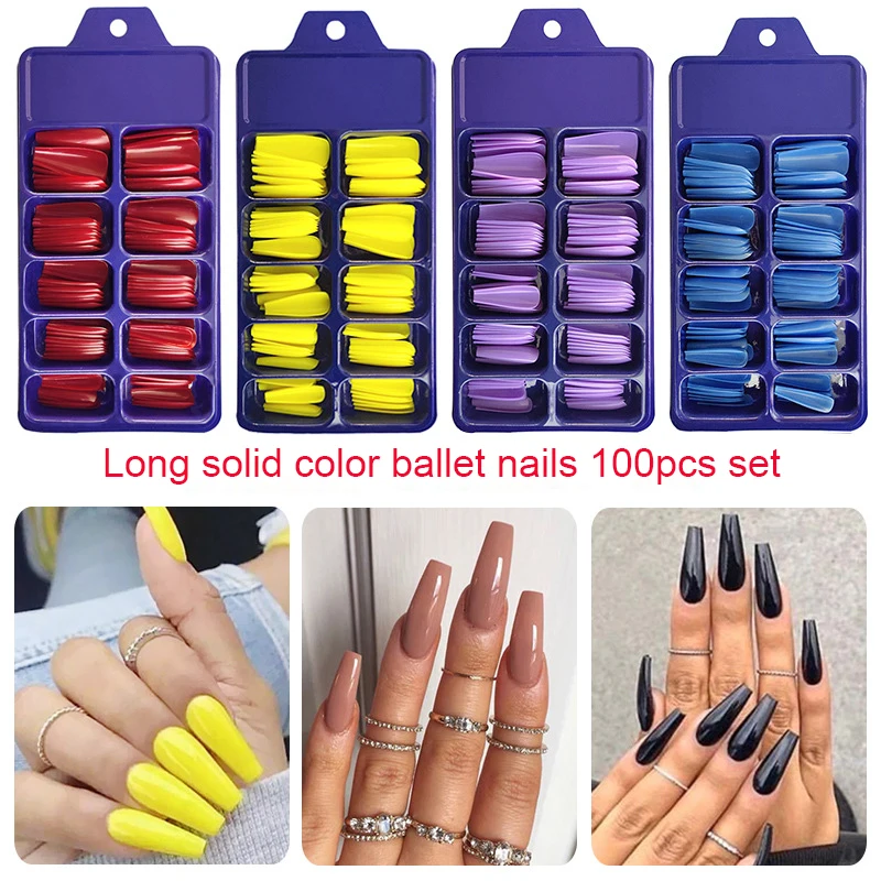 
gel manicure tips 100pcs set package bulk nail bright matte frosted whole sale supplier nail polish color set nail products 