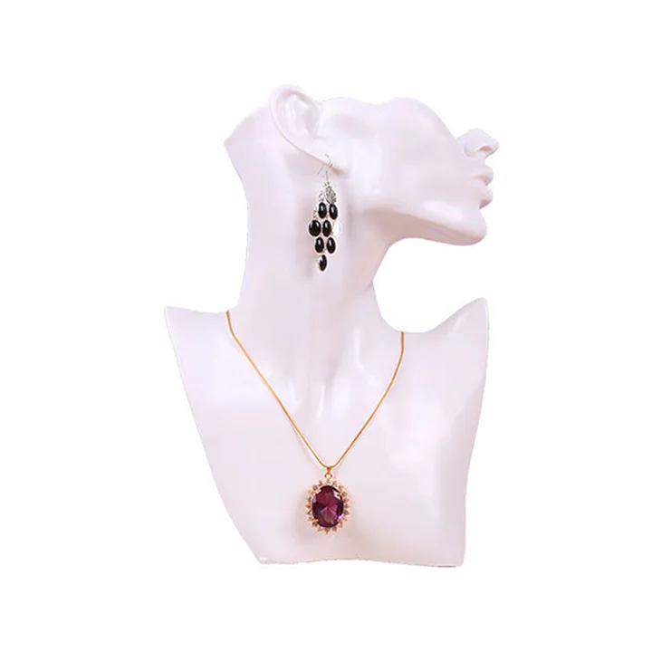 Wholesale mannequin set rack display stand necklace pendant chain display jewelry bust display holder stand for show