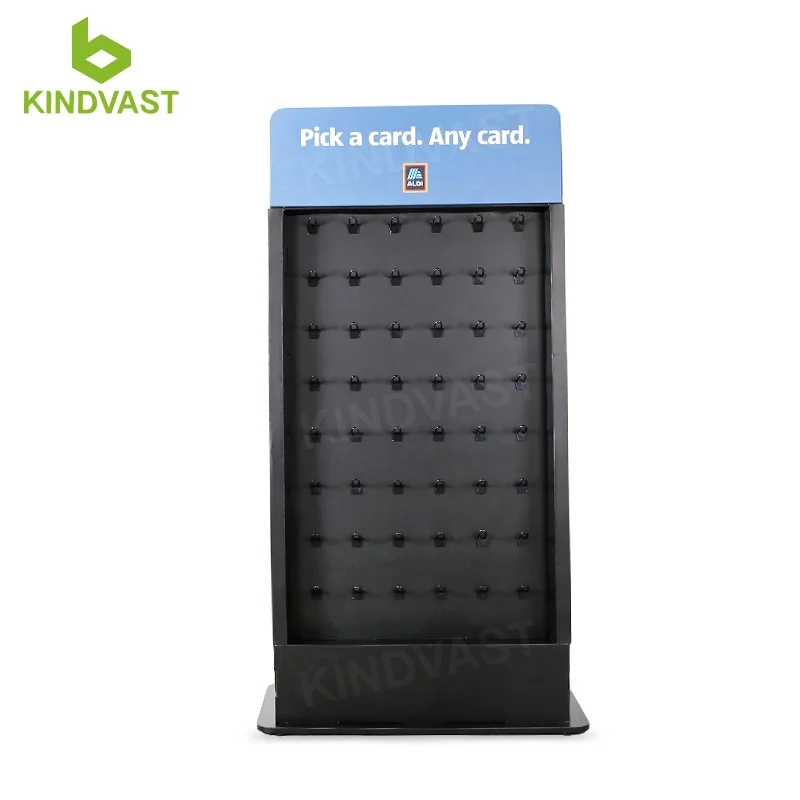 Free standing totem pop hanger promotional hook display advertising cardboard card display