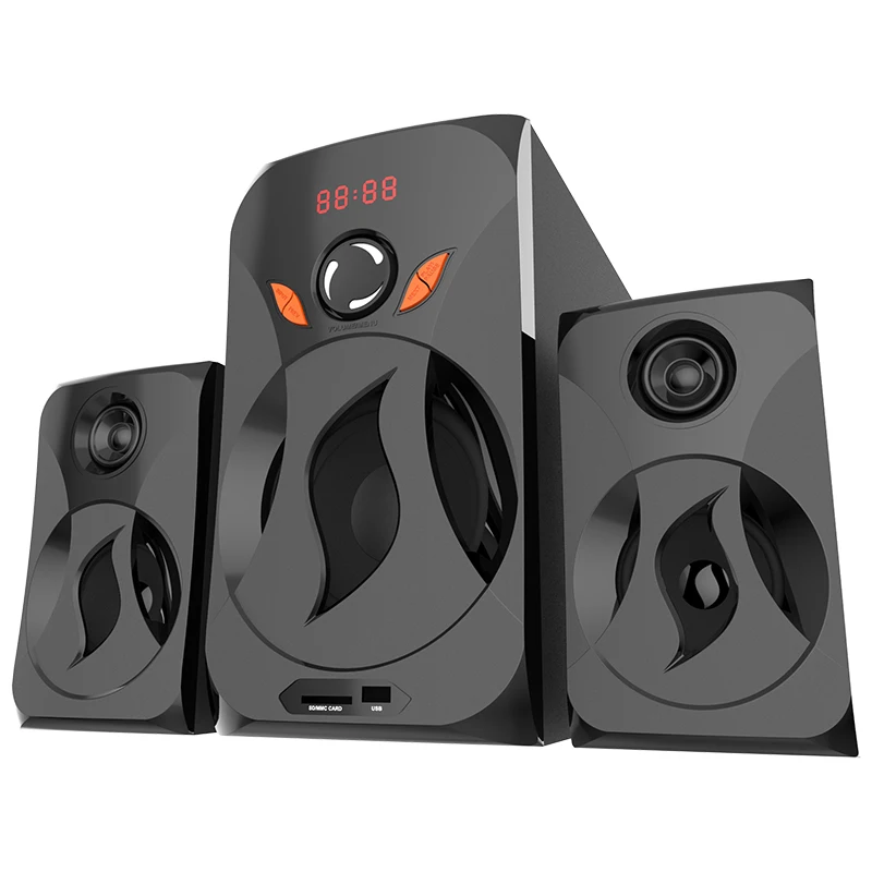 Super bass HiFi sound 50W big loud sound speaker amplifier 2.1 multimedia speaker with subwoofer home theater speaker system