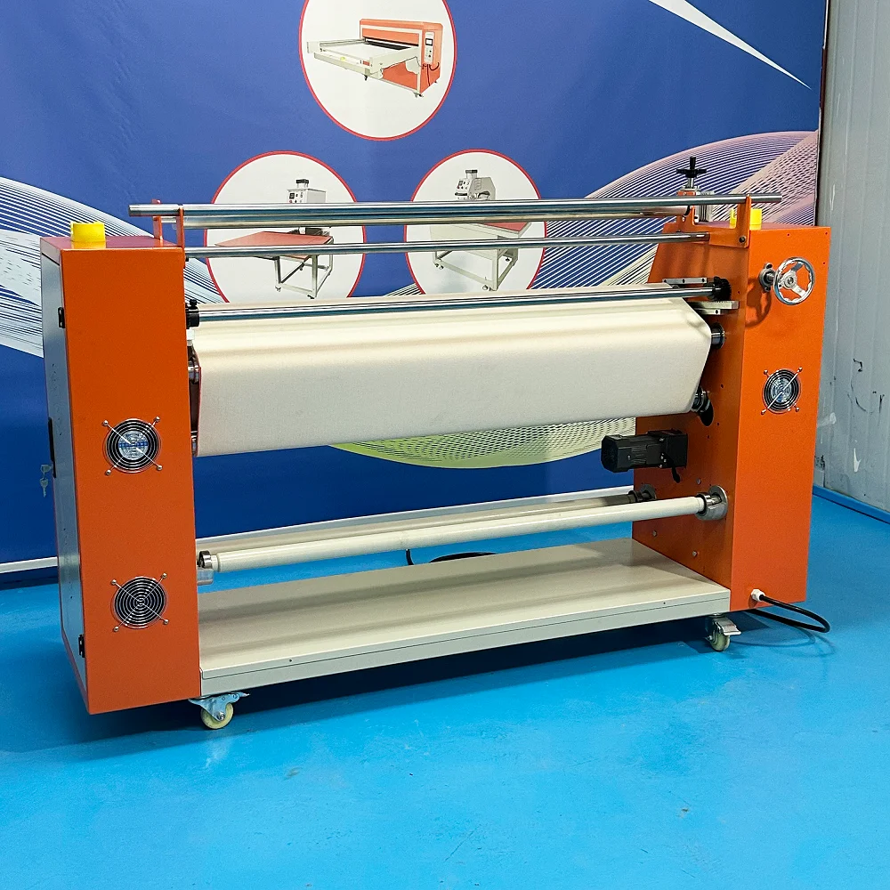 electric automatic rotary large format heat press roller machine cheap shipping