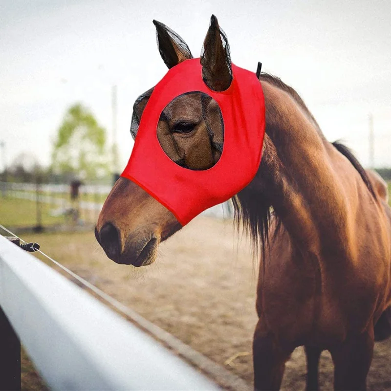 Personalized custom horse products supply Breathable mesh horse fly mask