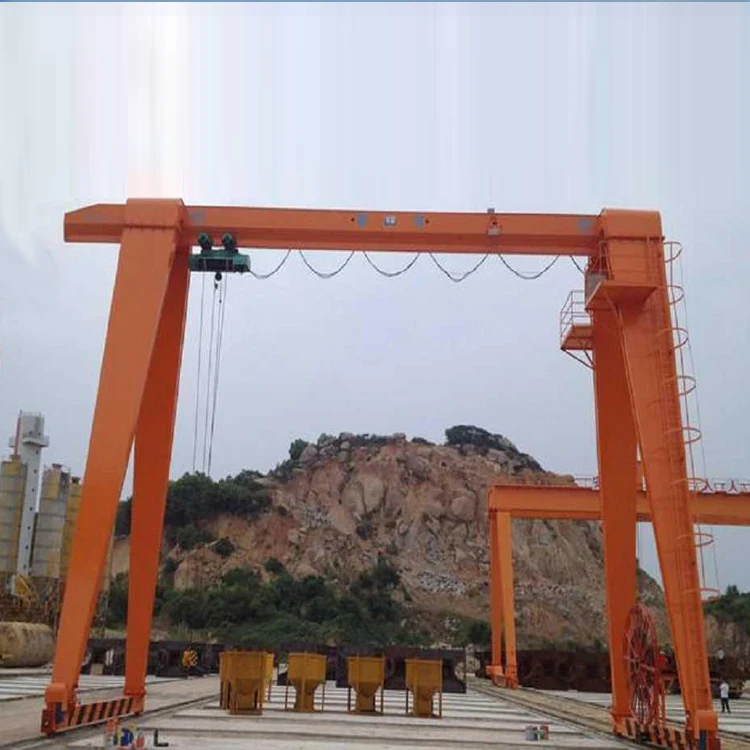 Top running easy operation workshop electric traveling 7t gantry crane price with end carrier