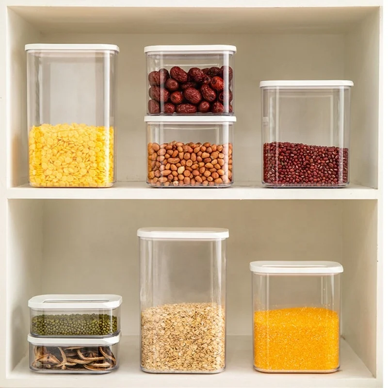 Plastic Storage Container Food Grade Packaging Bottle Jar With Lid Good Sealing