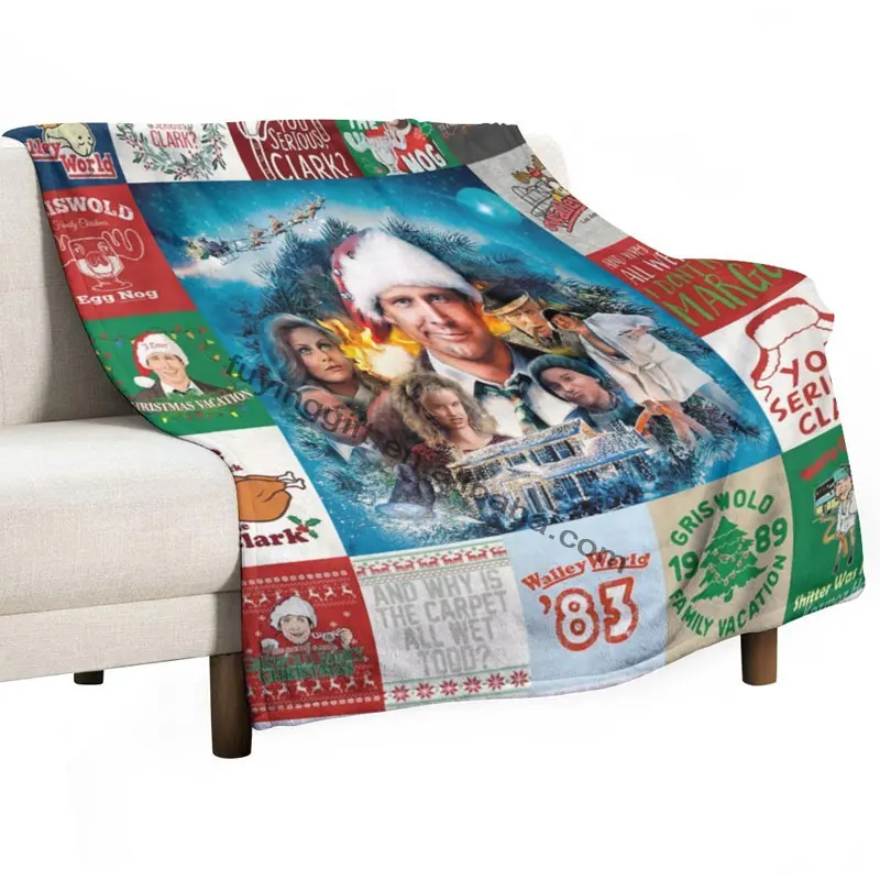 Wholesale Winter Warm Christmas Movie Watching Blanket Custom Cartoon Character Super Fluffy Soft Throw Blankets
