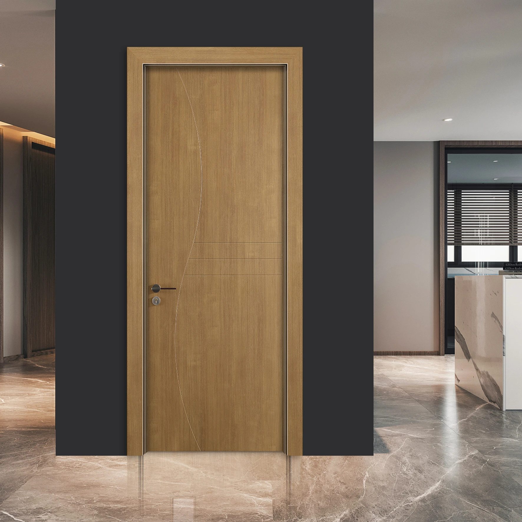 China WPC Wooden Double Designs Interior Modern Waterproof Doors With Low Price