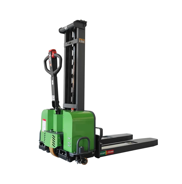 Full Electric Self Loading Walkie Pallet Stacker Electric Forklift,Self Load Pallet Jack Fully Wheel Drive Electric Stacker
